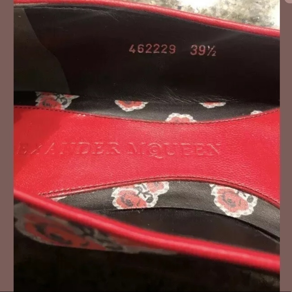 ALEXANDER MCQUEEN Poppy Duchesse Flats-Size 39 1/2 - Picture 5 of 7
